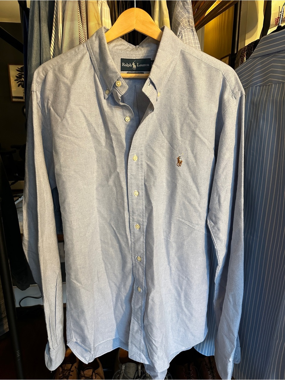 Ralph Lauren Light Blue Oxford Cloth Button Down